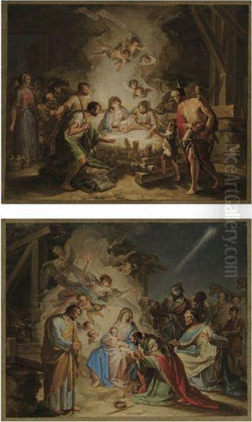 Adoration Of The Magi Oil Painting by Francisco Bayeu Y Subias