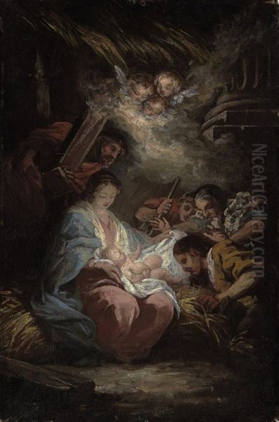 The Adoration Of The Shepherds Oil Painting by Francisco Bayeu Y Subias