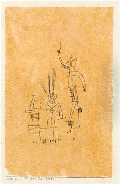 Der Zauberer Oil Painting by Paul Klee