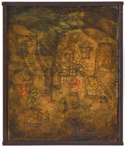 Sommerhauser (holiday Homes) Oil Painting by Paul Klee