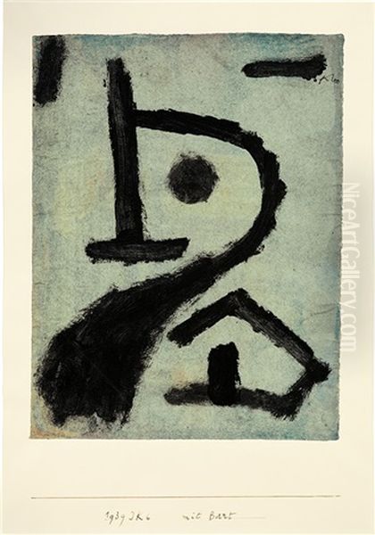 Mit Bart Oil Painting by Paul Klee