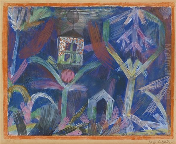 Fenster Im Garten (window In The Garden) Oil Painting by Paul Klee