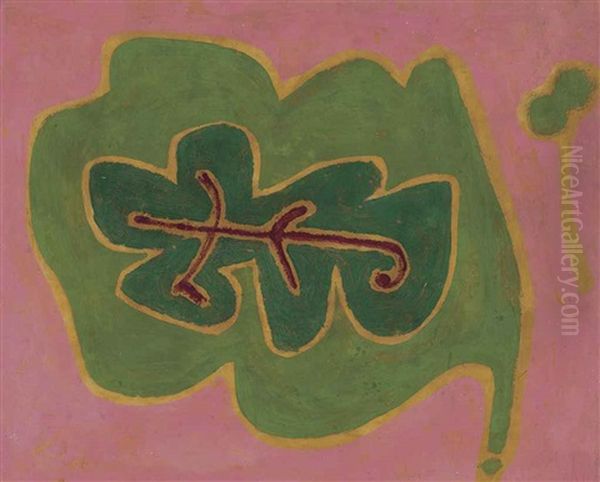 Blatt Oil Painting by Paul Klee