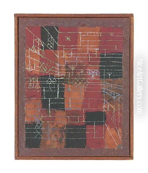 Perspektive Figuration Oil Painting by Paul Klee