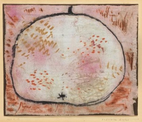 Pramierter Apfel Oil Painting by Paul Klee