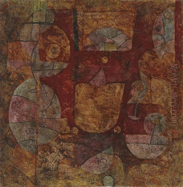 Ohne Titel - Ein Magier Experimentierend Oil Painting by Paul Klee