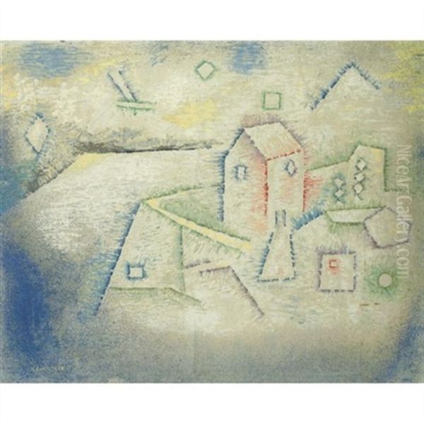 Landhaus Im Norden (country House In The North) Oil Painting by Paul Klee