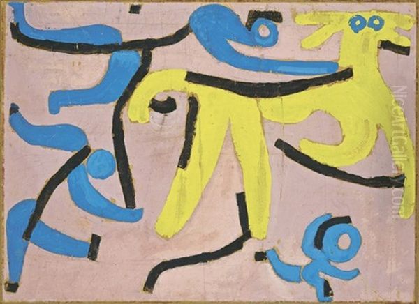 Der Gelbe Esel Oil Painting by Paul Klee