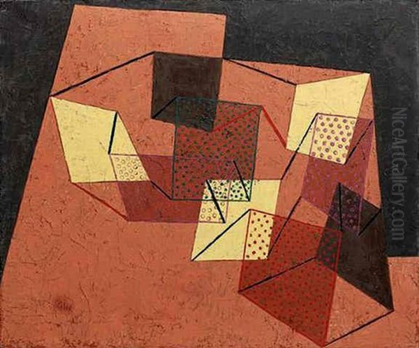 Verspannte Flachen Oil Painting by Paul Klee