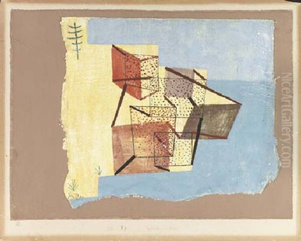 Bebautes Ufer Oil Painting by Paul Klee