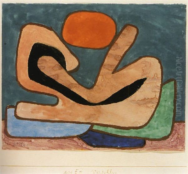 Verschluss Oil Painting by Paul Klee