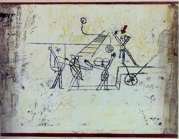 Schlussbild Einer Tragikomodie Oil Painting by Paul Klee