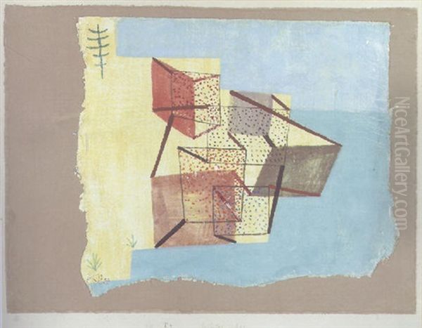 Bebautes Ufer Oil Painting by Paul Klee