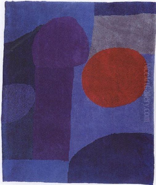 Bleu-rouge Oil Painting by Paul Klee