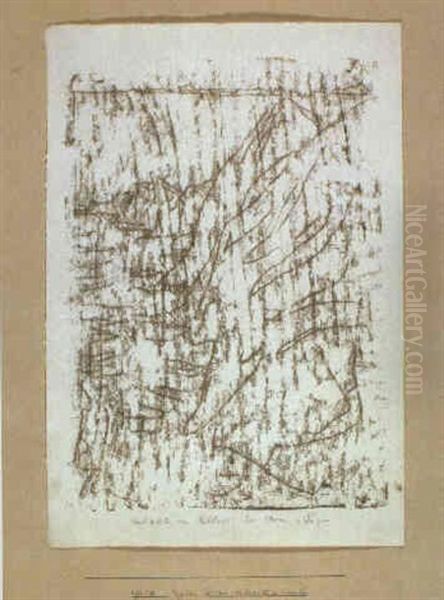 Tagebuch Port Cros: Die Steilkuste Bei Sturm Und Regen Oil Painting by Paul Klee