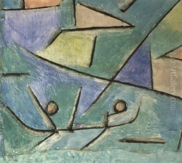 Fliessend Oil Painting by Paul Klee