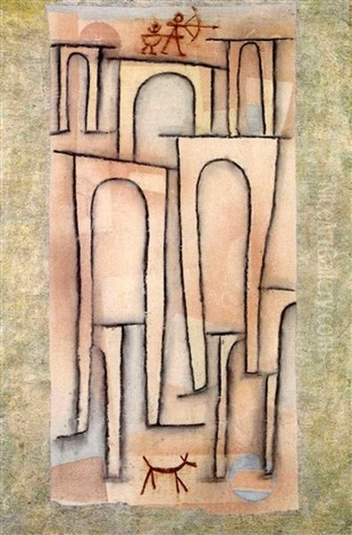 Seltsame Jagd Oil Painting by Paul Klee