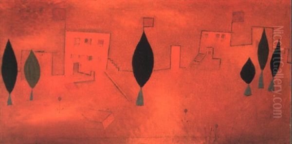 Orient-fest Oil Painting by Paul Klee