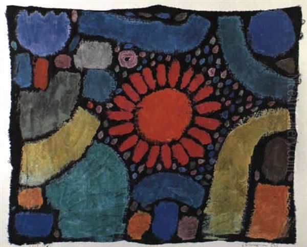 Blume Im Tal Oil Painting by Paul Klee