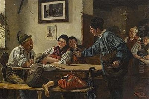 Der Parfumverkaufer Oil Painting by Theodor Kleehaas