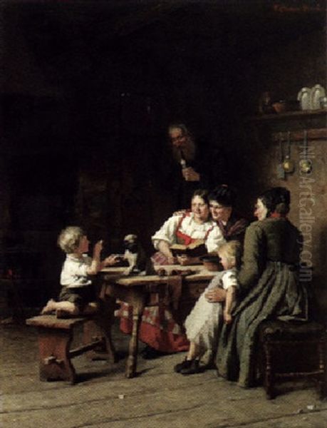 Das Hundchen Oil Painting by Theodor Kleehaas