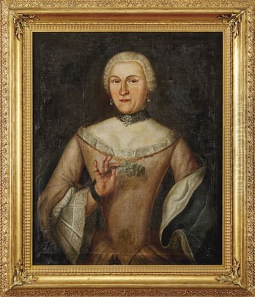 Portrait Der Magdalena Clara Haubenstricker Oil Painting by Nikolaus Moritz Kleemann