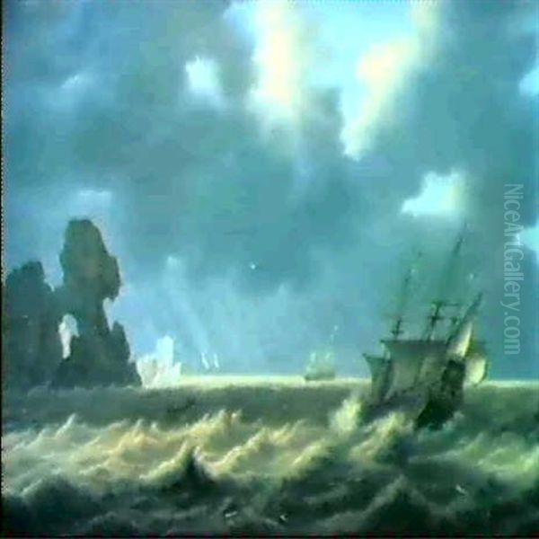 Marine Oil Painting by Barent Cornelisz Kleenknecht