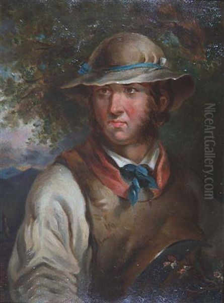 Portrait Of A Victorian Gentleman Oil Painting by M Baylis