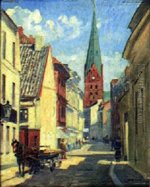 Kalendegatan, Malmo Oil Painting by Axel Kleimer