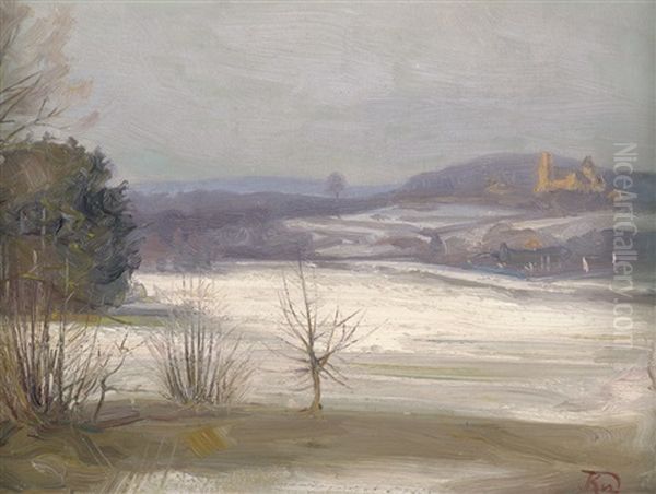 Winterlandschaft Oil Painting by Julian Klein Von Diepold