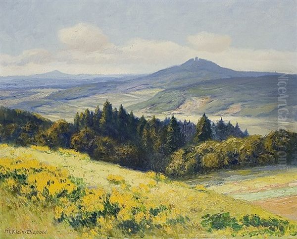 Gorse In The Eifel Oil Painting by Maximilian Klein Von Diepold