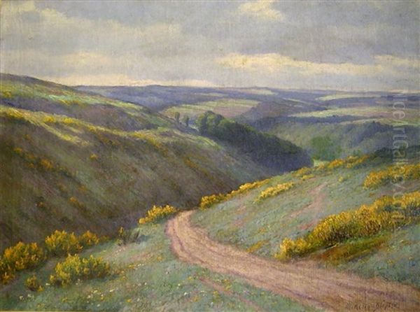 Ginsterblute In Der Eifel Oil Painting by Maximilian Klein Von Diepold