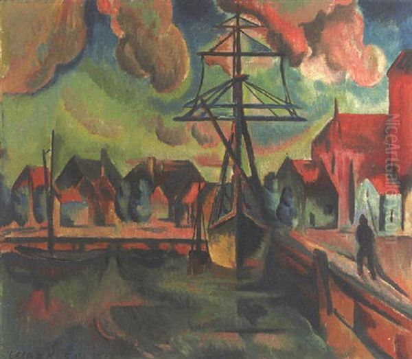 Hafen Oil Painting by Cesar Klein