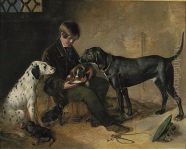 Die Besten Freunde Oil Painting by Johann Adam Klein