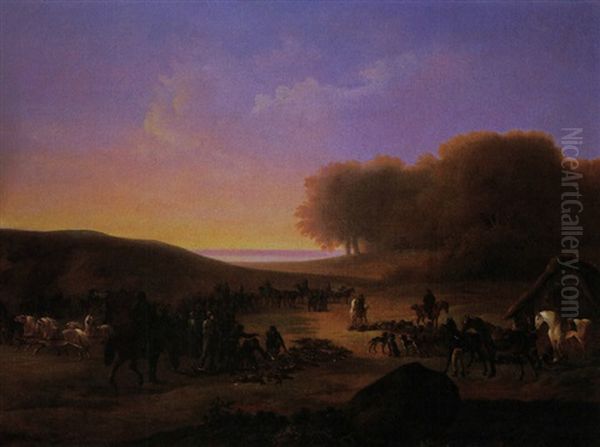 Die Ruckkehr Von Der Jagd Oil Painting by Johann Adam Klein