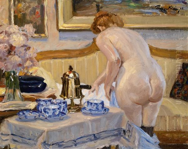 Morgentoilette Oil Painting by Philipp Klein