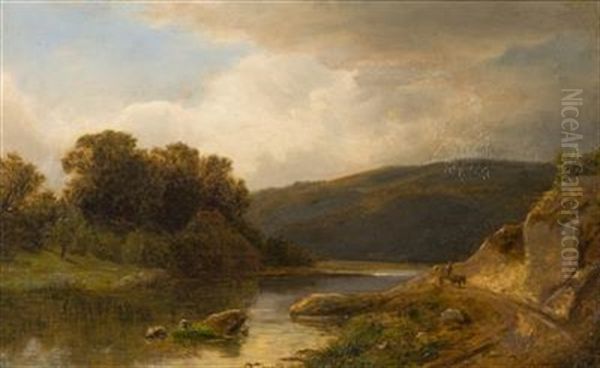 The Valley Of The Wurm River In Wurttemberg Oil Painting by Wilhelm Klein