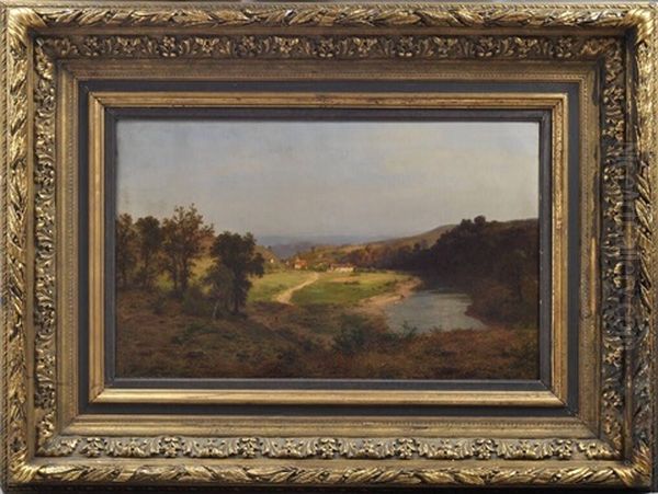 Landschaft Mit Breitem Flusstal Inmitten Bewaldeter Hugel (england?) Oil Painting by Wilhelm Klein