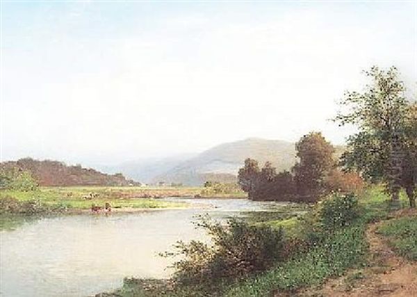 Partie An Der Sommerlichen Sieg Oil Painting by Wilhelm Klein