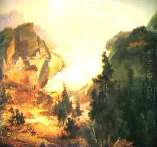 Der Morteratschgletscher Am Bernina Oil Painting by Wilhelm Klein