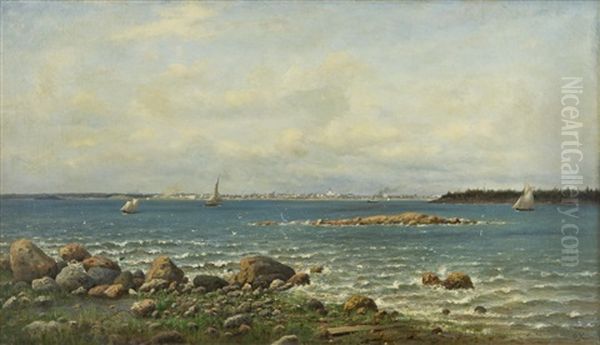 Sailing Boats Outside Helsinki by Oskar Conrad Kleineh