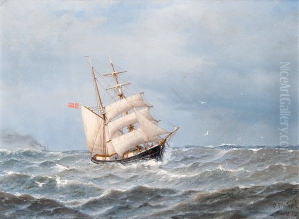 Sailing Oil Painting by Oskar Conrad Kleineh