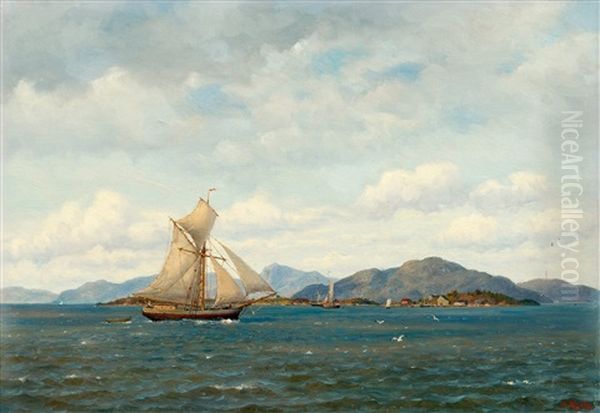 Strong Sails Oil Painting by Oskar Conrad Kleineh