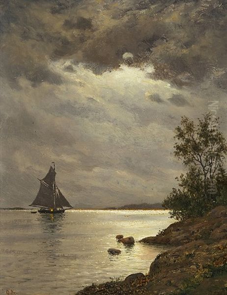 Evening In The Archipelago Oil Painting by Oskar Conrad Kleineh