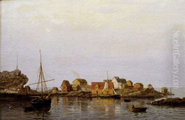 I Hamnen Oil Painting by Oskar Conrad Kleineh