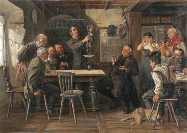 Ein Kunststuck Oil Painting by Josef Edgar Kleinert