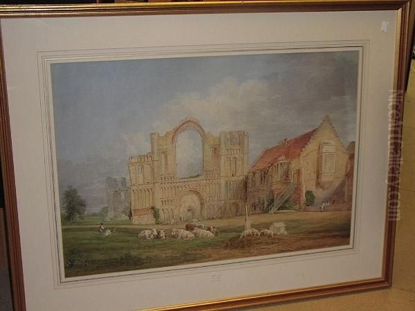 Metrose Abbey Oil Painting by James Baynes