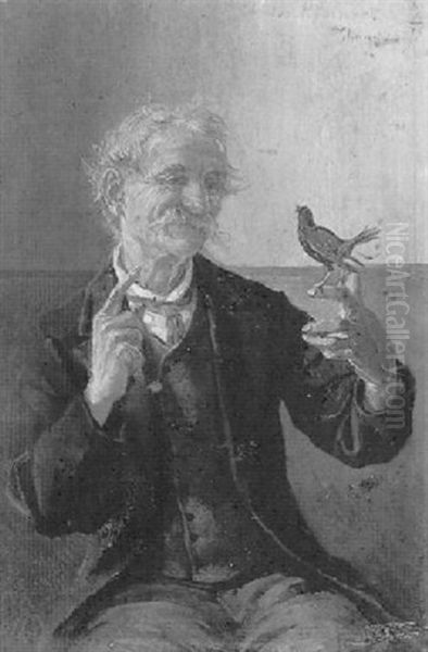 Zeiserl Beim Singunterricht Oil Painting by Josef Edgar Kleinert