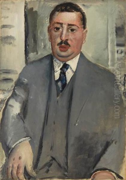 Portrait Of Erich Cohn Oil Painting by Paul Kleinschmidt