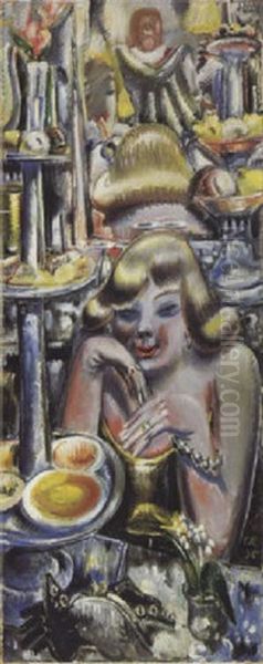 Bar (die Blondine) Oil Painting by Paul Kleinschmidt